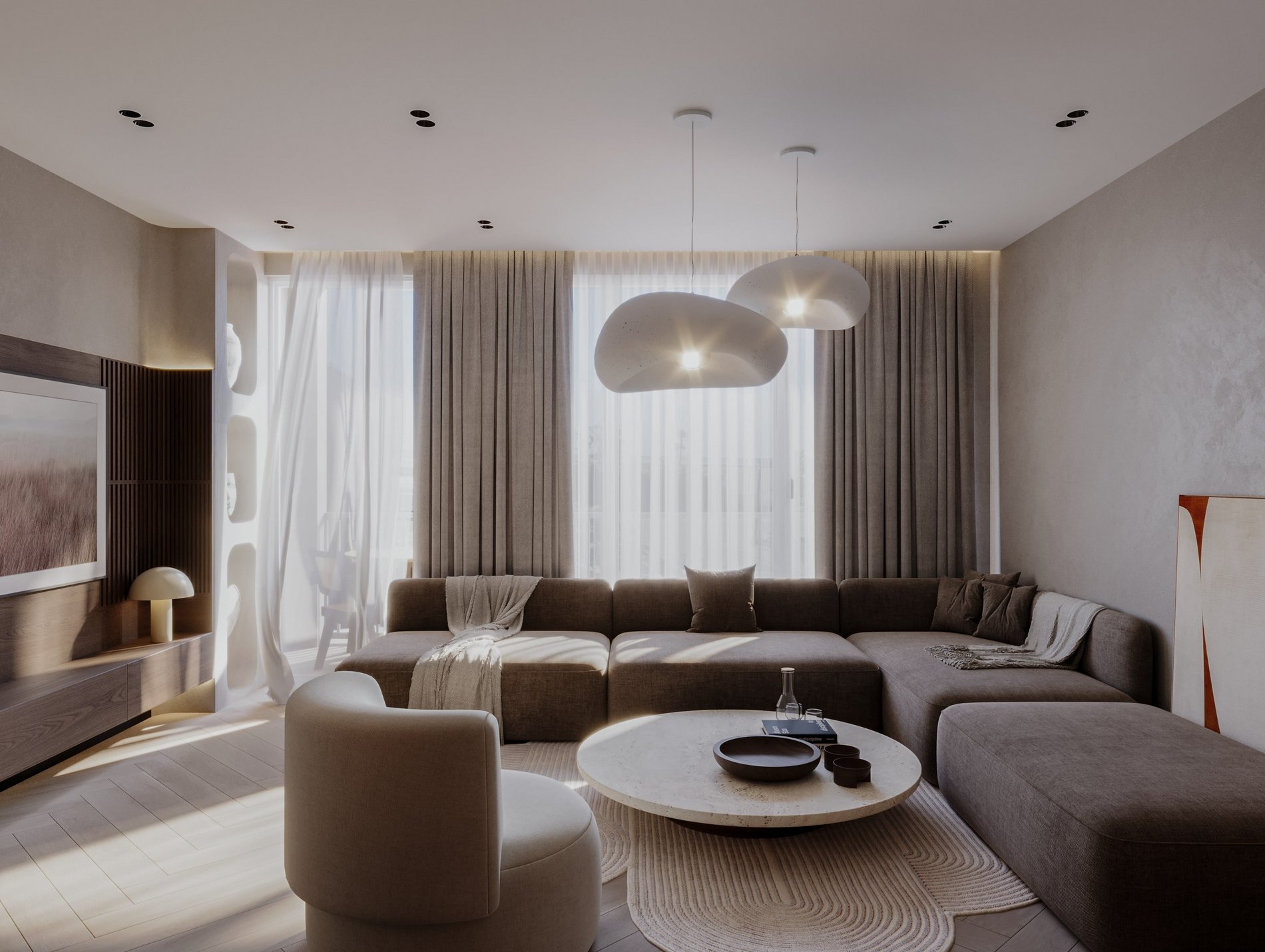 Realistisches Architektur-Innenbild